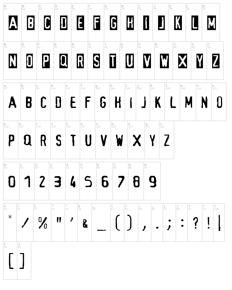Alias font map