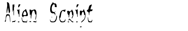Alien Script font