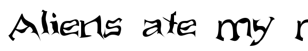 Aliens ate my mum font