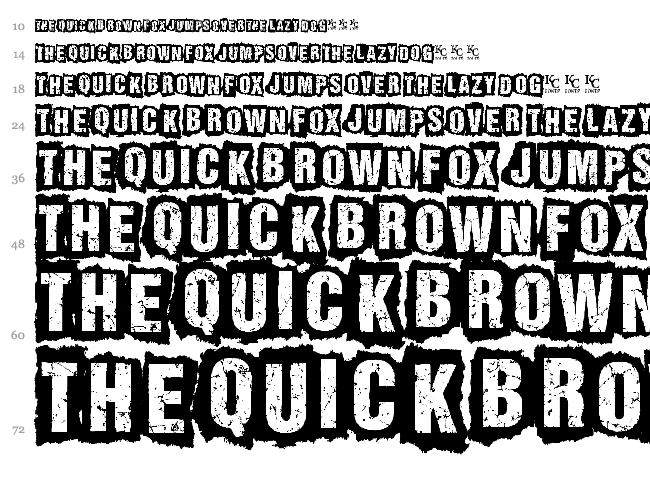 All Ages font waterfall