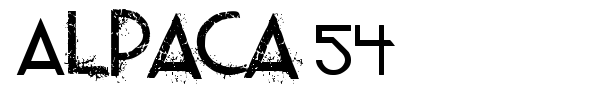 Alpaca 54 font