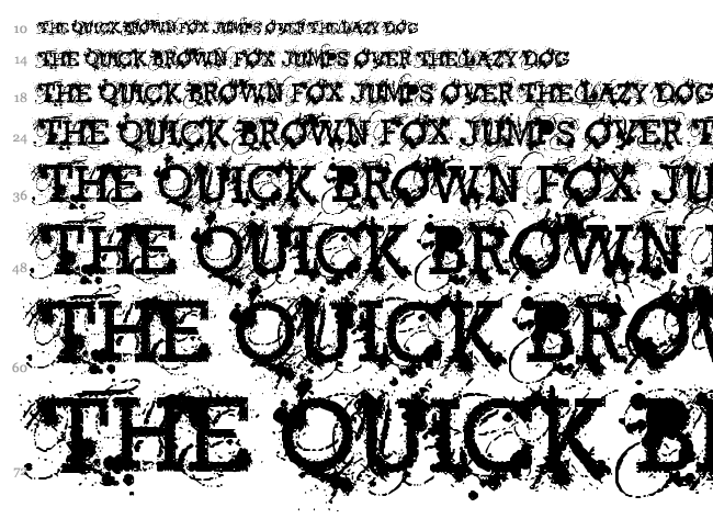American Bravado font waterfall