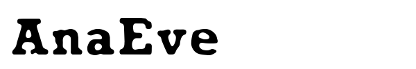 AnaEve font