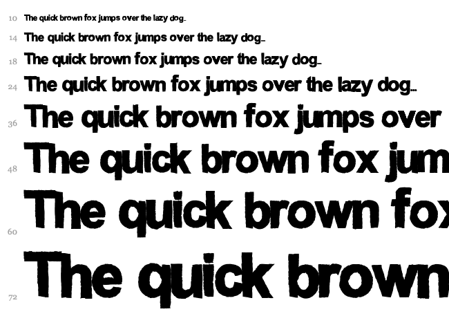 Anconventional font waterfall