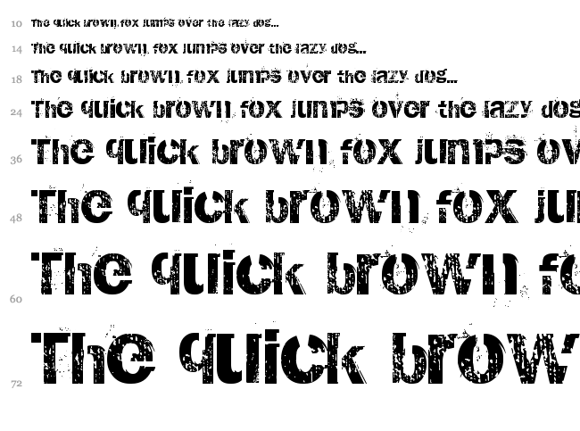 AnthologY font waterfall