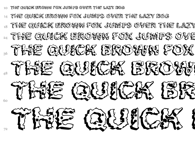 Apocalypshit font waterfall