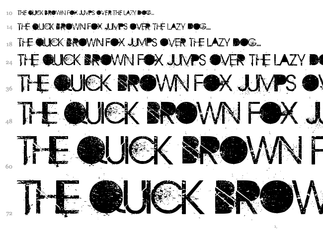 Aristotle Punk font waterfall