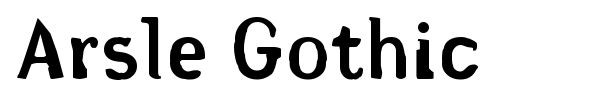Arsle Gothic font