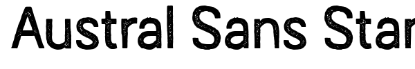 Austral Sans Stamp font preview