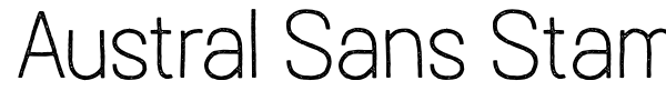 Austral Sans Stamp font preview