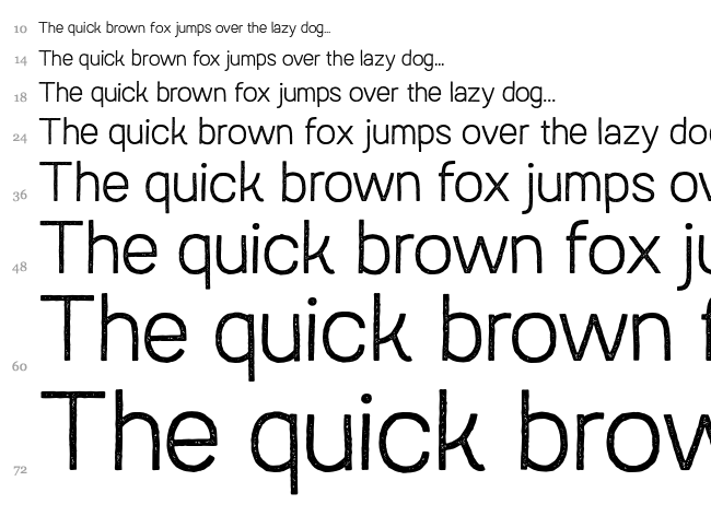 Austral Sans Stamp font waterfall