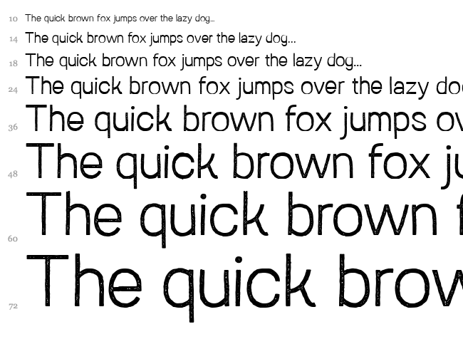 Austral Sans Stamp font waterfall