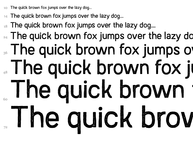 Austral Sans Stamp font waterfall