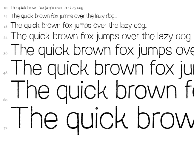 Austral Sans Stamp font waterfall