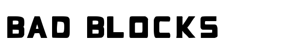 Bad Blocks font