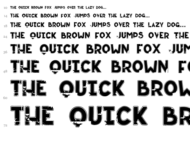 Badcab font waterfall