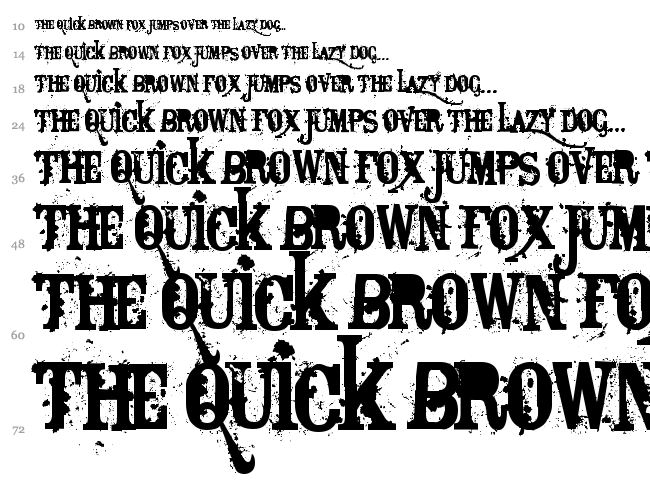 Bagpack font waterfall