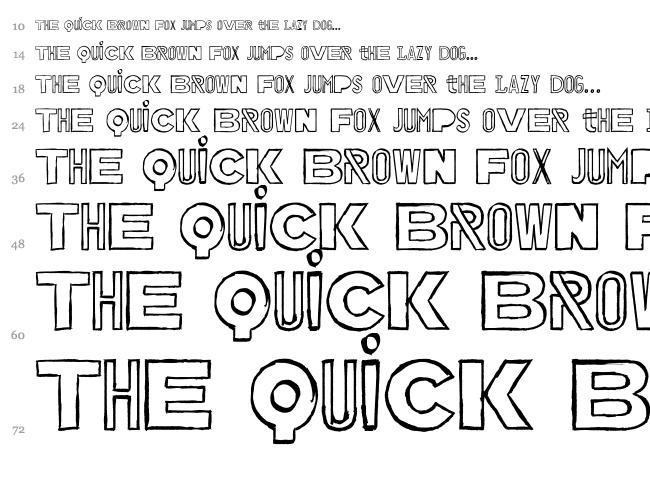 Bakunin font waterfall
