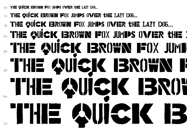 Bakunin font waterfall