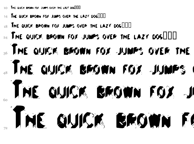 Balls to the Wall font waterfall