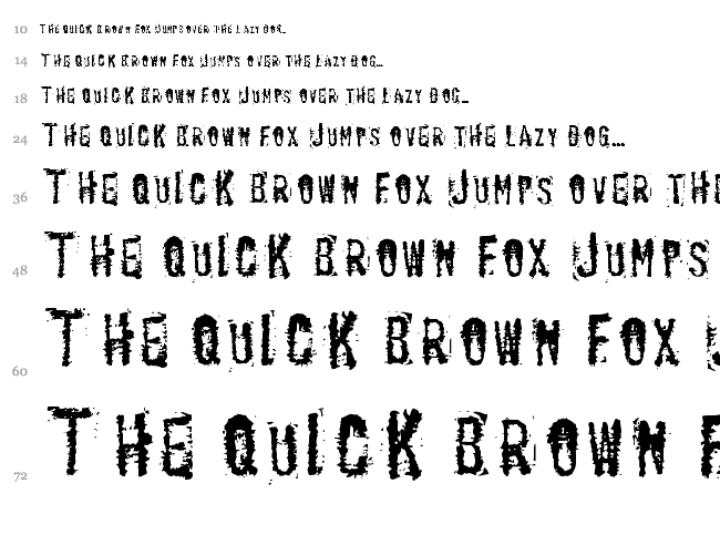 Banana Type font waterfall