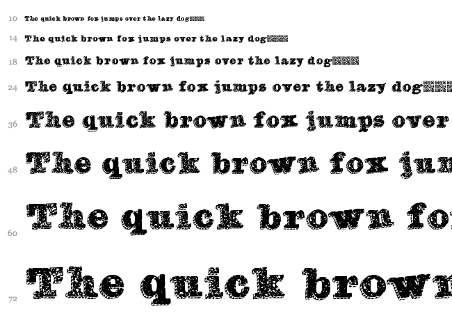 Banqued font waterfall