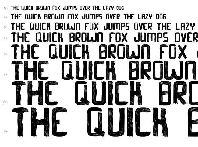 Barker AllCaps font waterfall