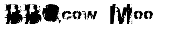 BBQcow Moo font