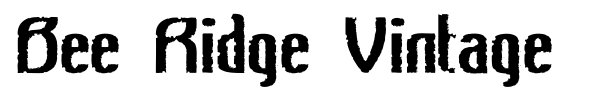 Bee Ridge Vintage font