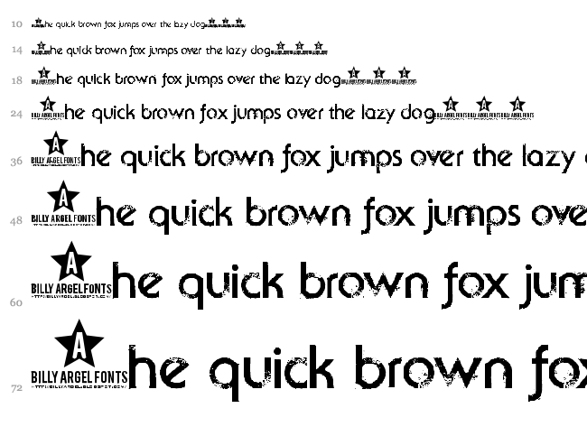 Beyond Sky font waterfall