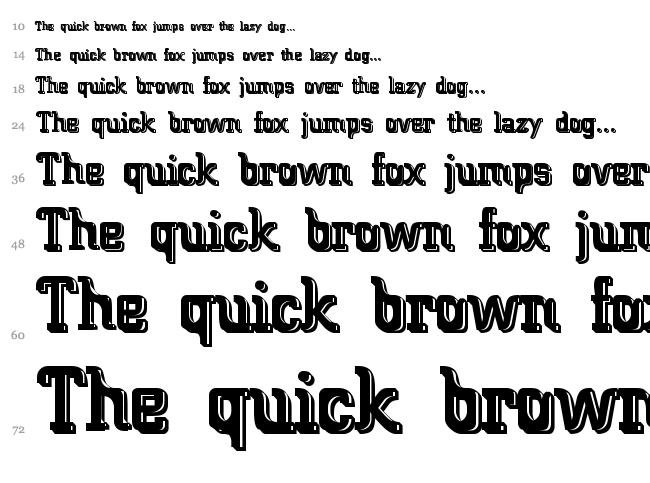 Big Blocko font waterfall