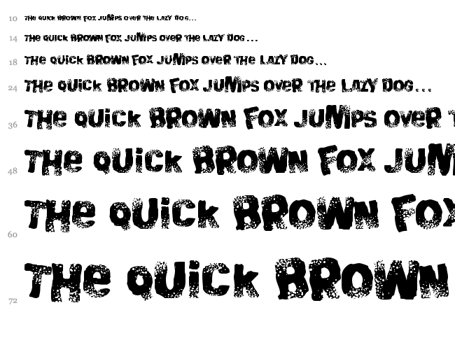 Big Bloke BB font waterfall