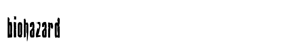 Biohazard font