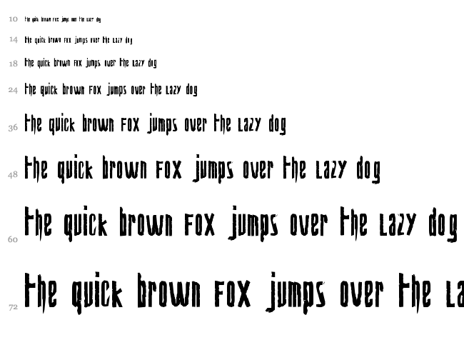 Biohazard font waterfall