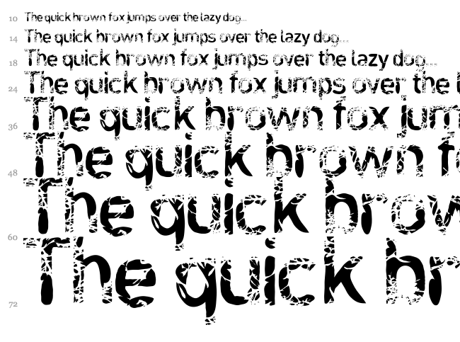 Blabloosy font waterfall