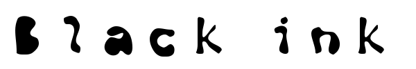 Black ink font