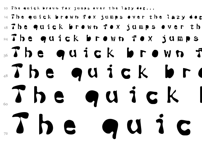 Black ink font waterfall