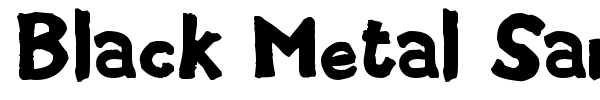 Black Metal Sans font