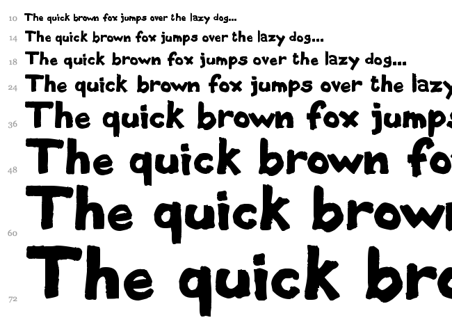 Black Metal Sans font waterfall
