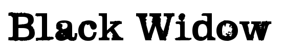 Black Widow font