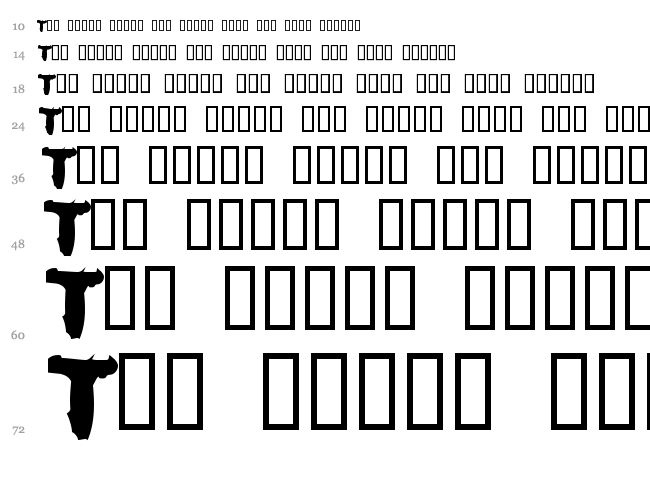 Blackfly Mambo font waterfall
