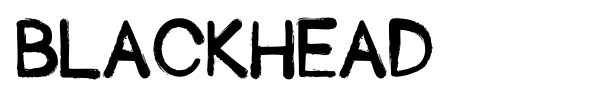 Blackhead font preview
