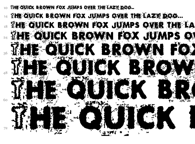 BlackNdot font waterfall