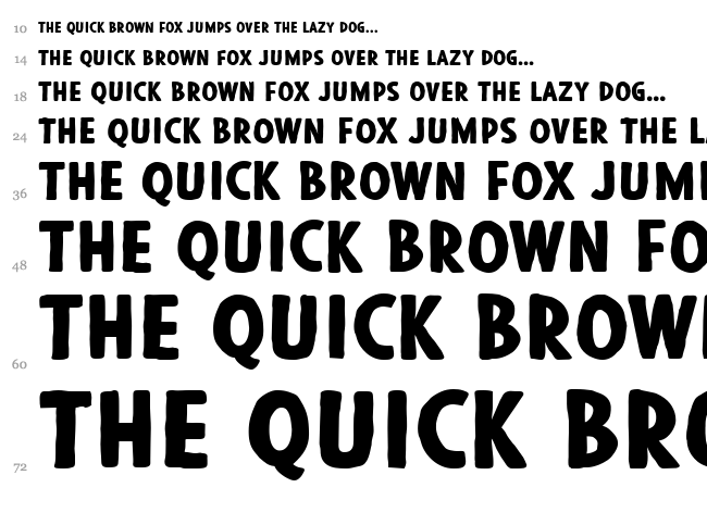 Blackore font waterfall