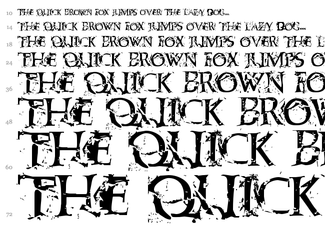 Blasphemy font waterfall