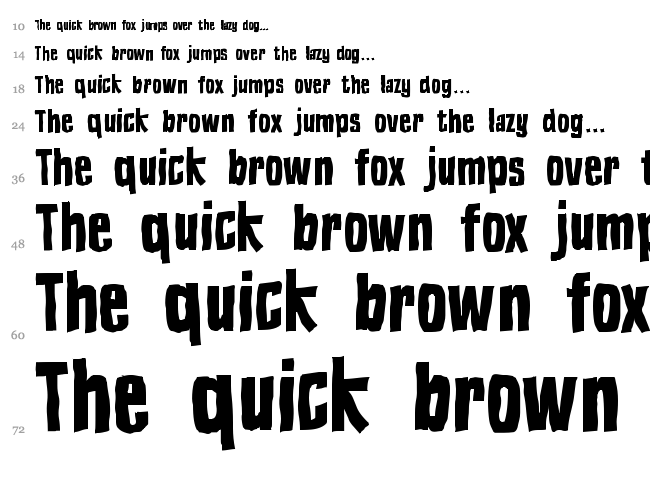Blok font waterfall