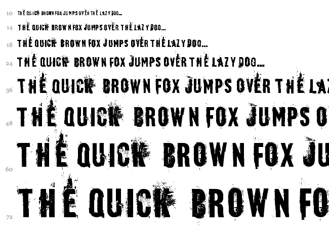 Blue Baby font waterfall