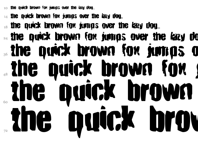 BN Smash font waterfall