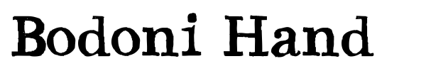 Bodoni Hand font