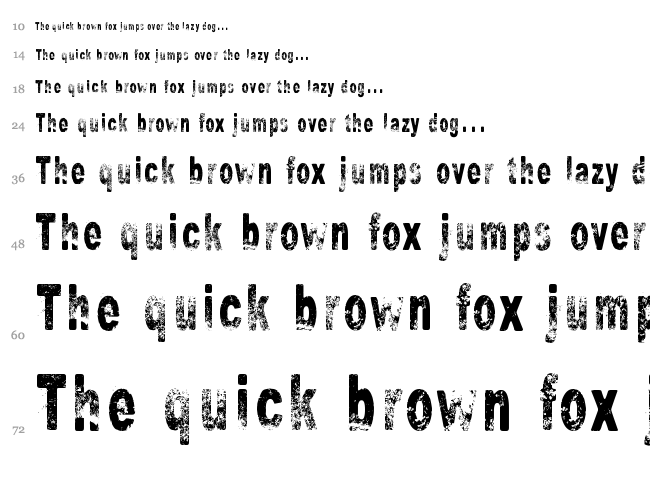 Boring font waterfall